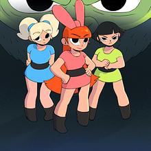 Powerpuff Girls 2025. Projekt z dziedziny Projektowanie postaci, R, sunek c, frow, Ilustracja c, frowa, Malarstwo c, frowe, Trad, c i jna ilustracja użytkownika Francesco Mugnaini - 03.06.2025