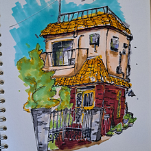 Expressive Architecture and The Half Warm House. Projekt z dziedziny  R, sunek architektoniczn,  R, sunek,  R, sunek atramentem, Sketchbook i Sketching użytkownika unseriously_funny - 04.06.2025