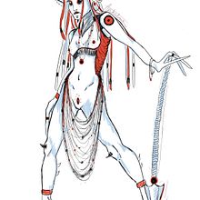 Guerrera alienígena . Projekt z dziedziny Komiks, Kreat, wność,  R, sunek, R, sunek c, frow, Manga, Projektowanie postaci, Trad, c i jna ilustracja użytkownika AnHedonia Arts - 04.06.2025