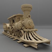 Estación de tren. Projekt z dziedziny 3D,  Projektowanie 3D i  Modelowanie 3D użytkownika Luis Josue Moscoso Benavides - 04.06.2025
