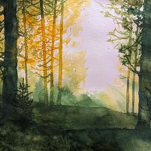 Watercolor With Sunrays. Projekt z dziedziny  Kaligrafia,  Pismo dekorac, jne, T i pografia użytkownika cherryt - 05.06.2025