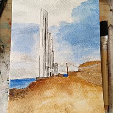 Urban sketching "Faro Punta del Hidalgo" . Projekt z dziedziny Sketchbook i  Architektura użytkownika nikkibatu - 05.06.2025