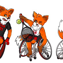 ONPara Mascot Design- Flex the Fox!. Projekt z dziedziny Ilustracja c, frowa, Design, Projektowanie graficzne, Projektowanie postaci, Marketing, Br, ing i ident, fikacja wizualna, Portale społecznościowe, Marketing c, frow, R, sunek c, frow, Projektowanie c, frowe,  Reklama i Strategia marki użytkownika Nina Hepplewhite - 07.06.2025