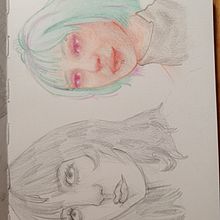 Retrato con lápices de colores. . Colored Pencil Drawing, Drawing, Portrait Drawing, and Sketchbook project by Atzin Luna - 06.08.2025