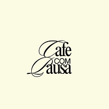 Logo Café com Pausa. Projekt z dziedziny Projektowanie graficzne użytkownika Karina Ferreira - 08.06.2025