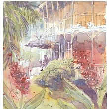 Dessin architectural a l'aquarelle et à l'encre. Projekt z dziedziny  R, sunek, Malowanie akwarelą,  R, sunek architektoniczn, Sketchbook,  R, sunek atramentem i Sketching użytkownika Canelle - 09.06.2025