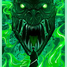 Basilisco Harry Potter. Projekt z dziedziny Trad, c, jna ilustracja, Ilustracja c, frowa, Grafika wektorowa i  Projektowanie plakatów użytkownika ledezmanietojuanandres - 09.06.2025