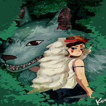 Fanart Princesa Mononoke. Projekt z dziedziny Ilustracja c, frowa,  R, sunek, R, sunek c i frow użytkownika Mar Díaz - 09.06.2025