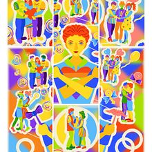 Love and Unite with Pride. Digital Illustration, Graphic Design, and Character Design project by Oksana Vusyk - 06.10.2025