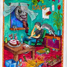 Enero. Traditional illustration, Digital Illustration, Drawing, Design, Painting, and Watercolor Painting project by David Mundo - 06.11.2025