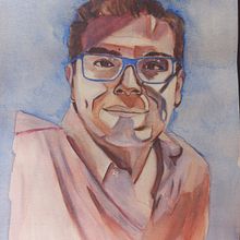MI MODELO. Projekt z dziedziny  Sztuki piękne, Portret,  Malarstwo i Malowanie akwarelą użytkownika cintyaortizlemos - 11.06.2025