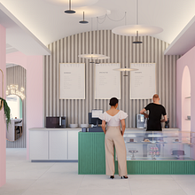 Florería & Café - Lola Flor & Aura. Interior Decoration, Interior Design, Interior Architecture, and Architecture project by Julieta Prieto - 06.12.2025