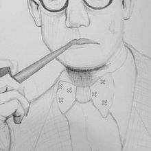 Portrait of Le Corbusier. Projekt z dziedziny  R, sunek art, st, czn,  R, sunek, Portret, Sketchbook i Sketching użytkownika Marvin Saballa - 13.06.2025