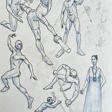 6 figures from imagination. Projekt z dziedziny  R, sunek, R, sunek anatomiczn, Sketching, R, sunek ołówkiem i Projektowanie postaci użytkownika lukesvader - 13.06.2025