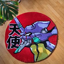 EVA 01 en Tufting: homenaje a Evangelion. Arts, Crafts, Textile Design, Interior Decoration, Interior Design, and Decoration project by Jaime Castro-Palomino Rubio - 06.14.2025