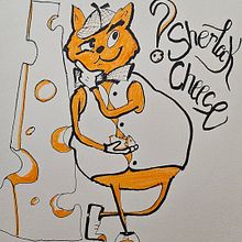 Sherlock Cheese - Cat Detective. Drawing, Character Design, and Traditional illustration project by Corina Ramnicianu - 06.15.2025