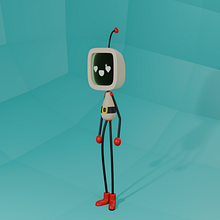 Render Robot Final. Character Design, Product Design, Motion Graphics, and 3D Modeling project by Lautaro Bernachea - 06.16.2025