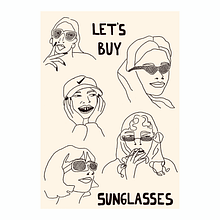 Let's buy sunglasses. Creativit, Drawing, Pencil Drawing, and Sketchbook project by Trinidad Vera - 06.17.2025