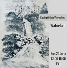 Online Sumi-e workshop "Waterfall" . Een project van  Tekening, Craft,  Beeldende kunst, Traditionele illustratie y Schilderij van Koshu (Akemi Lucas) - 18.06.2025
