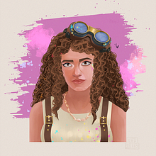 arcane autoportrait . Digital Illustration, Drawing, and Character Design project by julia créac'h - 06.18.2025