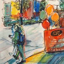 Still searching . Architectural Illustration, Drawing, Traditional illustration, Sketchbook, Sketching, and Watercolor Painting project by alyde_ruby - 06.18.2025