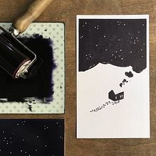 Black and White Lino. Traditional illustration, Arts, Crafts, Graphic Design, and Printing project by Katja - 06.19.2025