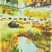 Natural Landscapes in Watercolor. Fine Arts, Painting, and Watercolor Painting project by maciej_pendolski - 06.19.2025