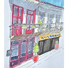 Lovely house in Nafplio. Architectural Illustration, Drawing, Ink Illustration, Sketchbook, and Sketching project by Joachim Runck - 06.21.2025