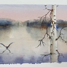Paisajes atmosféricos en acuarela. Fine Arts, Watercolor Painting, and Painting project by Beatriz Fid - 06.21.2025