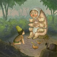 Mamie Tardigrade . Pencil Drawing, Digital Drawing, and Children's Illustration project by m_grosse890 - 06.22.2025