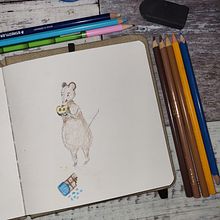 Carnet de croquis & personnages  storytelling au crayon à papier : la souris gourmande. Character Design, Children's Illustration, Colored Pencil Drawing, Drawing, and Pencil Drawing project by Solweig Gerbier - 06.22.2025