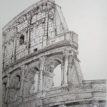 Colosseum At Rome. Traditional illustration, Fine Arts, and Drawing project by Karen Jones - 06.23.2025