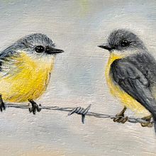 Juvenile Robins. Fine Arts, Oil Painting, and Painting project by Kat Sarhani - 06.23.2025