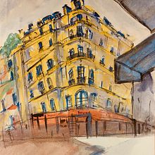 Practice work of Architectural sketch and water colour . Projekt z dziedziny  R, sunek, Malowanie akwarelą,  R, sunek architektoniczn, Sketchbook,  R, sunek atramentem i Sketching użytkownika Simon Massey - 23.06.2025