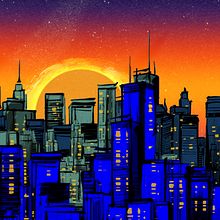 night city. Digital Illustration project by sahikirat77 - 06.23.2025