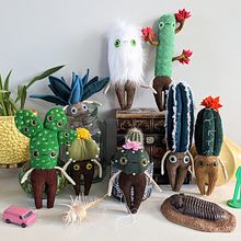 Cactus Characters. Arts, Crafts, Textile Design, Character Design, Fiber Arts, Sewing, To, Design, Sculpture, Art To, and s project by Kami Goertz - 06.23.2025