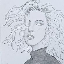 Entre líneas y sombras: un rostro que emerge. Projekt z dziedziny  R, sunek art, st, czn,  R, sunek, Portret, Sketchbook i Sketching użytkownika Alexander Martínez - 24.06.2025