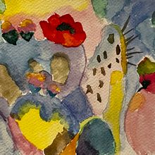 Bosque cactus. Watercolor Painting project by Paula Ramírez - 06.25.2025