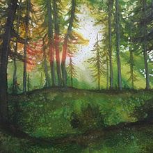 Paisaje final. L, scape Architecture, and Watercolor Painting project by Jei Ramos - 06.25.2025