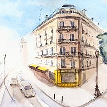 Quai aux Fleurs, Paris. Un progetto di Disegno, Pittura ad acquerello, Illustrazione architettonica, Sketchbook, Illustrazione con inchiostro e Bozzetti di maximeisai - 26.06.2025