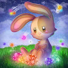 Super Mario Galaxy - A Bunny with Star Bits. Projekt z dziedziny Ilustracja c, frowa,  R, sunek, R, sunek c, frow, Gr i komputerowe użytkownika Dana G. - 27.06.2025