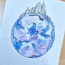 Ville planère. Un proyecto de Ilustración tradicional y Pintura a la acuarela de Fleur À Souffler - 27.06.2025