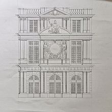 Élévation du pavillon des drapiers au fineliner. Architecture, Drawing, and Architectural Illustration project by dieter_harou - 06.27.2025