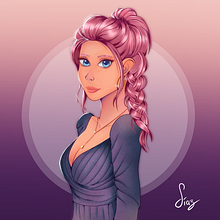 Entre rosas y violetas. Un proyecto de Ilustración digital, Dibujo digital, Instagram, Creatividad y Teoría del color de Jennifer Diaz - 27.06.2025
