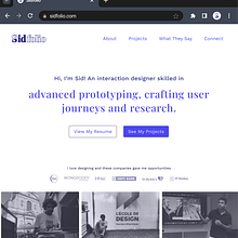 Sidfolio: Sid's personal website. Un proyecto de Diseño digital, Diseño de producto digital, UX / UI y Diseño Web de Siddharth Srivastava - 28.06.2025