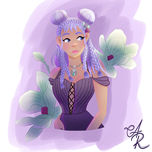 Magical girl. Un proyecto de Diseño de personajes, Dibujo digital, Ilustración digital y Pintura digital de Agnieszka Rydzewska - 29.06.2025