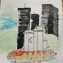 Layered City. Desenho projeto de Silje Angelvik - 29.06.2025