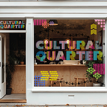 Leicester Cultural Quarter Rebrands. Design projeto de Scarlett Flynn - 29.06.2025