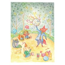 Un Cumpleaños Muy Especial. Un proyecto de Bellas Artes, Dibujo, Ilustración tradicional, Ilustración infantil, Narrativa, Pintura y Pintura a la acuarela de Anabella D'Angelo - 30.06.2025