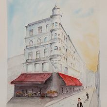 Prague with a Touch of Parisian Café Ein Projekt aus dem Bereich Aquarellmalerei von tatana_kubatova - 30.06.2025